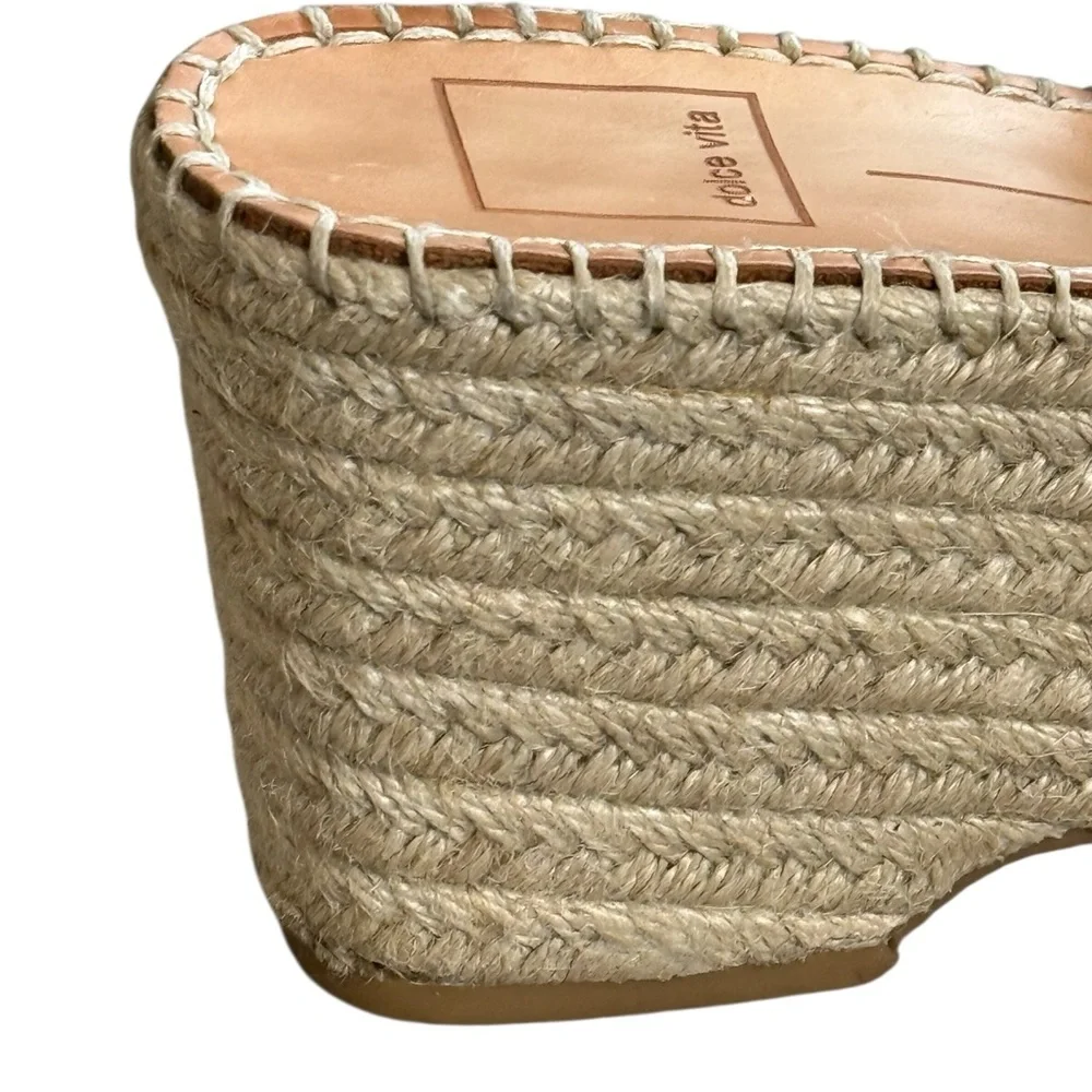 Dolce Vita Denim Espadrille Platform Wedge Slides